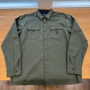 Roark Campover Long Sleeve Button Up - Jungle Green - XL